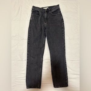 Black High Rise Abercrombie Mom Jeans - size 2